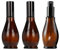 3Pcs 100ml Amber Glass Spray Bottle Empty Refillable Fine Mist Spray Bottle Storage Containers with Black Atomiser Sprays and Cap for Essential Oil Perfume Aromatherapy Cosmetic Sprays