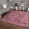 TT Home Wohnzimmer Teppich Hochflor Langflor Kunstfell Weich Modern Unifarben Flauschig, Farbe:Rosa Mauve, Größe:160x220 cm