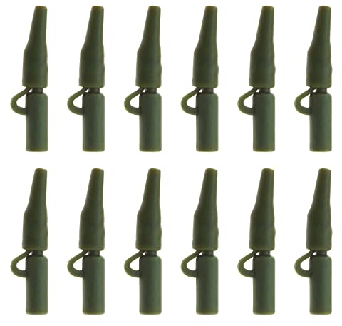 Create idea 100-teiliges Karpfen-Angelset Sicherheitsclips Karpfenabdeckungen Anti-Tangle-Ärmel Schnellwechselwirbel Angelzubehör für Karpfenbarsch Weißer Köder Wels