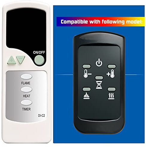 GENGQIANSI Replacement for Dimplex Fireplace Heater Remote Control 6908891459 6908891559 6700510200RP 6700510100RP 2000220100RP 6908921359 6908921459 6908931359