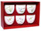 MAOCI - 6er Set Japan Design Teeschalen Weiss Porzellan 80ml