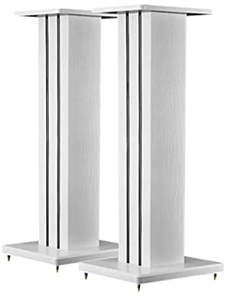 Speaker Floor Stand, Solid Wood Universal Bookshelf Audio Stand, Audio Platform, White Sand Filled Surround Shelf (Color : white, Size : 70cm)