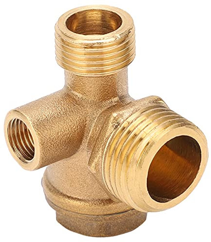 Luftkompressor-Rückschlagventil-Zubehör, Gewinde, 3-Wege-Luftkompressorventil, 1 2 X 3, 8 X 10, Messing, Luftkompressor-Rückschlagventil, Außengewinde, 3-Wege-Ventil