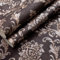 Wallpaper 3D European Style Large Flower Wallpaper Living Room Restaurant Hotel PVC Deep Embossed Non-Self-Adhesive Wallpaper Dark Brown