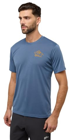 Jack Wolfskin Herren Vonnan Graphic M T-Shirt, Nature Blue, S EU