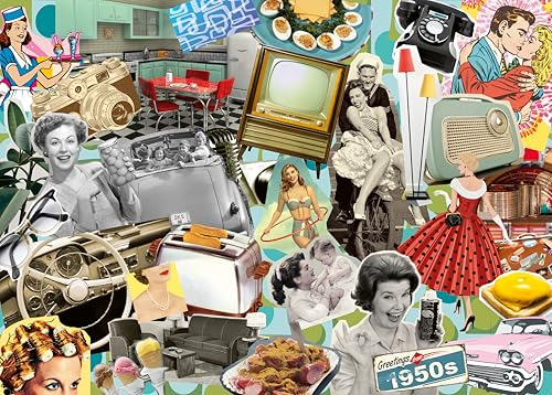 Ravensburger The 50s 1000 Piece Jigsaw Puzzle for Adults and Kids 12 Years Up - Retro Nostalgia 1950s