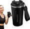 Oldmoom Temperature Display Tumbler | 510ml Temperature Display Lidded Mugs for Coffee | High-Definition Display Mugs with Lanyards for Milk, Juice, Coffee, Tea, Cocoa