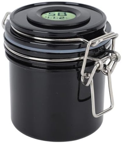 Shenruifa Eyelash Glue Storage Jar 250ml Thermometer Hygrometer Lash Extension Glue Storage Container (black)
