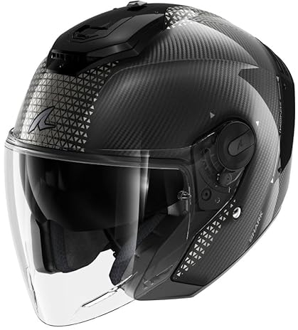 SHARK, Jet-Motorradhelm RS JET CARBON IKONIK Black Chrome DKU, L