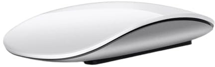 Mouse senza fili Bluetooth 1600 DPI Mouse portatile ergonomico per computer portatile, Mouse del computer Silenzioso Tocco multiarco Topi Ultra sottile Mouse magico (Bianco)