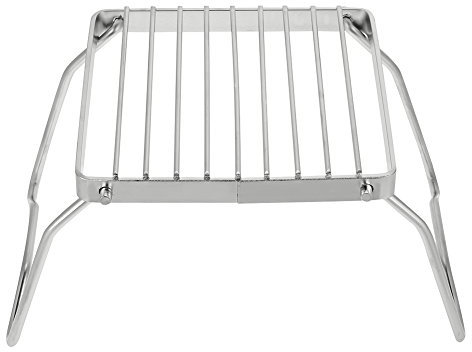 Leapiture Barbecue Grill, zusammenklappbarer Holzkohlegrill, Outdoor-Holzkohleregal, Camping, faltbarer Grill, Edelstahlgrill, Holzkohlegrill für Picknick (Farbe wird zufällig