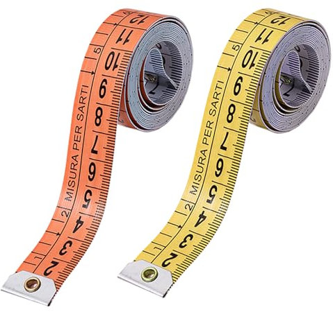 Eupneicu 2 Stück Schneidermaßband, Nähen Weiches Doppelskala, 150cm Zoll Maßband Für Schneider Handwerker Und Haushalte