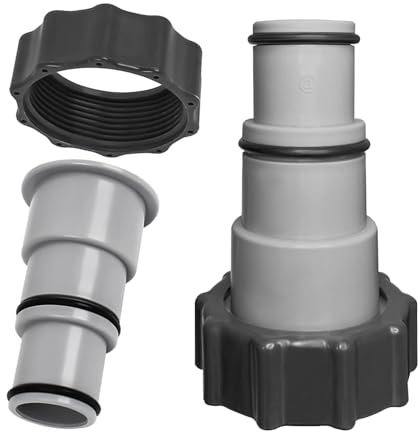 Lot de 2 adaptateurs de tuyau de piscine avec filetage intérieur - Adaptateur de tuyau de rechange pour pompes - Avec joint d'étanchéité en gel - Pour de piscine de 32 et 38 mm de diamètre