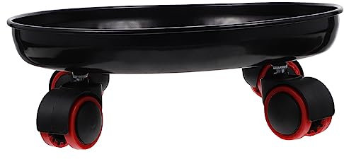 Toddmomy Runder Blumentopfständer Aus Metall Mit Rädern Bewegliches Tablett Für Topfpflanzen Blumentopf-Mover Für Garten Und Wohnzimmer