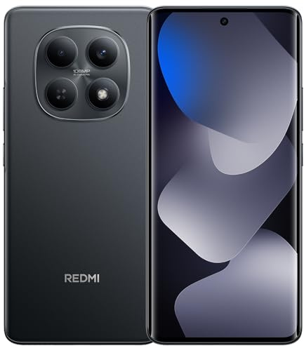 XIAOMI REDMI Note 15 4G Smartphone 8GB + 256GB Massive 6000mAh Battery High-Durability Display Glass MediaTek Helio G100-Ultra, Charger no Included (Black)