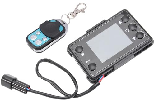 Heizungsregler für Autos LCD Monitor Standheizung Winter Mottoparty | 1 Satz, Schwarzer Kunststoff, Timing Start Stop und Fernbedienung, für 12v Dieselheizungen im Auto
