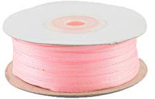 Creativery 91m Rolle Satinband 3mm (037 hell rosa) // Schleifenband einseitiges Hochzeit Taufe Deko Band Dekoband Geschenkband