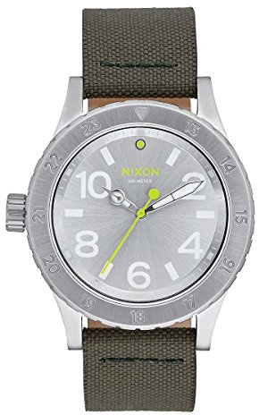NIXON 38-20 Leather -Spring 2017- Silver/Surplus