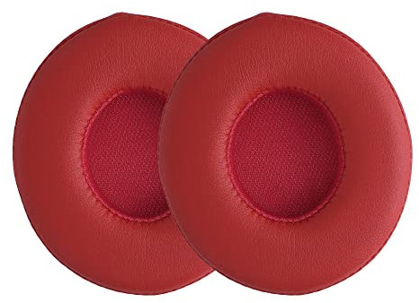 kwmobile 2X Coussinet Compatible avec Beats Solo 2 Wireless / 3 Coussinet - Coussinets en Mousse pour Casque Audio - Rouge