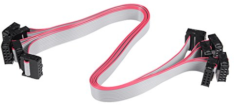 sourcing map 5stk. IDC Anschluss Flachbandkabel Pfostenbuchsen 30cm 2,54mm Pitch 10 polig DE de