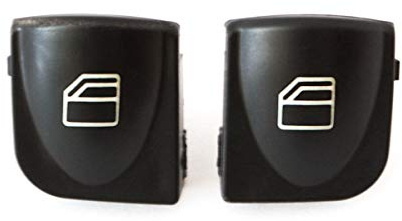 myshopx Fensterheber Schalter Tasten Taster 2 x Vorne Links T3, Schwarz, Wippschalter, Druckknopf, AUF-AUF-AN