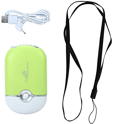 DEWIN Pestañas Fan, USB Portátil de Enfriamiento Mini Ventilador, Herramienta de Tintorería Aire Acondicionado Extensión de Pestañas Pegamento Rápido 3 Colores (Verde)