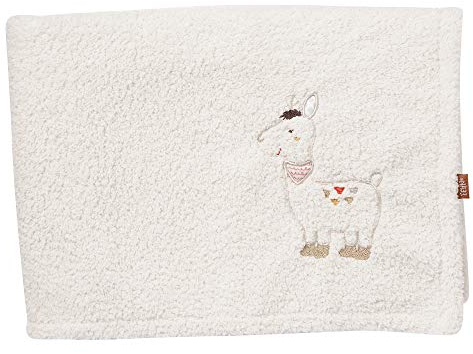 Fehn 058239 Kuscheldecke Lama 2-lagig / Kuschelige Schmusedecke für Babys und Kleinkinder, beige