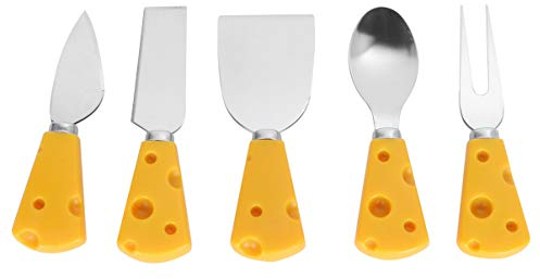HEMOTON 5stücke Teiliges Käsemesser Cartoonhaftem Griff Essbesteck Für Desserts Und Früchte Für Gemütliche Dinnerpartys Gelb