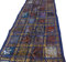 PUSHPACRAFTS Marineblaue Farbe dunkelblau Handbestickter Vintage-Tischläufer, indischer Sari, Baumwolle, Patchwork-Tischläufer, Bohemian-Stil, bunt, indische Dekoration, Wandbehang