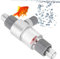 Aquarium CO2 Zerstäuber, Aquarium Zerstäuber Außenbehälter CO2 Diffusor CO2 Reaktor Diffusor Aquarium Zubehör(M1 12/16 mm)