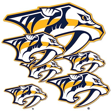 Autocollant en vinyle pour ordinateur portable, bouteille d'eau ou de voiture Nashville Predators Team NHL (type 3 – Logo principal)