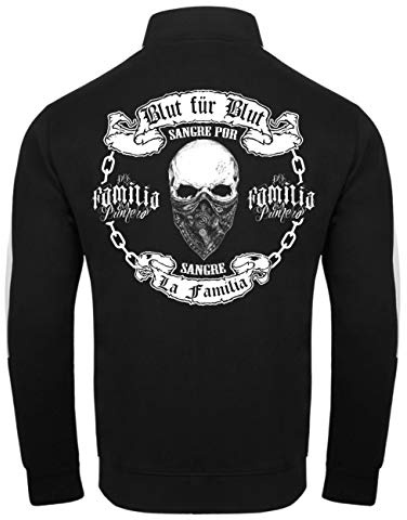 Spaß Kostet Herren Männer Trainingsjacke La Familia Blut für Blut death blood tattoo crime