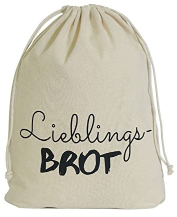 ORGANZABEUTEL24 2 Brotbeutel - Baguettebeutel - 100% Baumwolle Zertifiziert (Lieblingsbrot)
