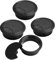 Lanjue 4PCS Desk Cable Grommet, 60mm(2.4inch) Black Desk Grommet Cord Plastic PC Computer Cable Wire Hole Cover for Home Office