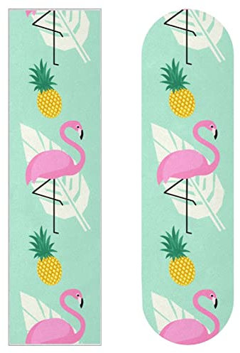 Skateboard-Griptape mit Ananas und Flamingo, 2 Stück, Sandpapier, Longboard, Aufkleber, Roller, Deck, Sandpapier