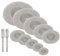 Mesee 10 Pieces Mini Diamond Cutting Wheel Kit, Assorted Metal Cutoff Discs with Mandrel Shank Rotary Cutter Tool Accessory for Tile Cutting Blade Stone - Cutting Dia. 16mm - 60mm
