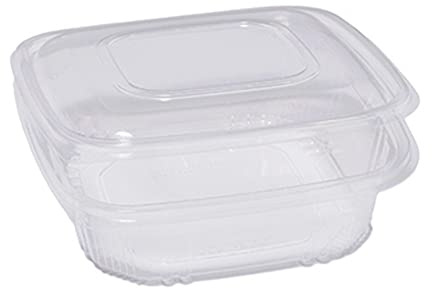 Cuki Professional 90567 Pack 50 Contenitori Pp Coperchio Incernierato 18,5 x 18,5Cm H5,2Cm, Qc2-1000
