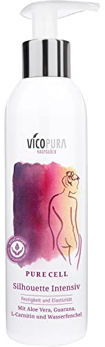 VICOPURA Purecell, hochwertige Cellulite-Creme, bei Orangenhaut, strafft die Haut, mit Massagehandschuh,200ml