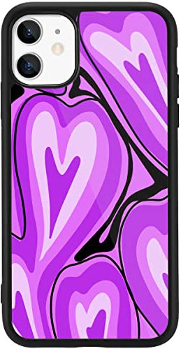 MAYCARI Slim Protective Phone Case for iPhone 12 mini, Aesthetic Love Heart-A Print Design, Soft TPU Hard Back Shockproof Anti-Scratch Protective Cover Case for iPhone 12 mini