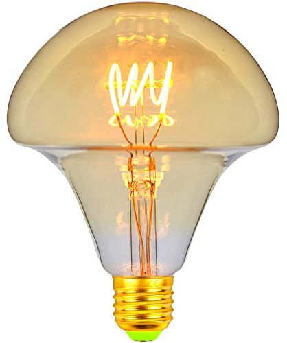 TIANFAN Vintage LED-Lampen 4W dimmbar unregelmäßig geformte 220 / 240V Edison Schraube E27 Basis Spezialität dekorative antike Glühbirne (Mushroom)