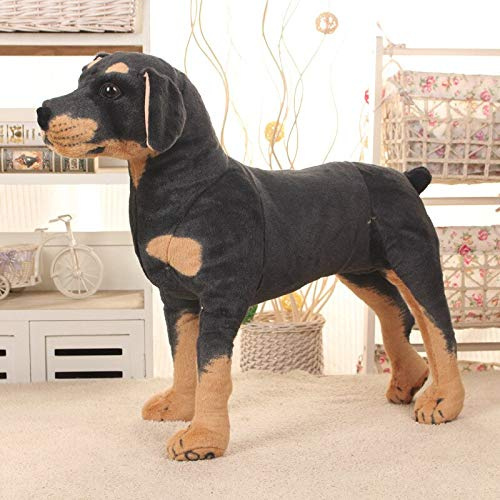GRIER 25-70 cm Baby Plüschtier Stofftier Simulation Stehend Schwarzer Hund Stofftier Spielzeug Super Realistisches Hundespielzeug Kind Geschenk Fotografie Requisiten 26 cm grün