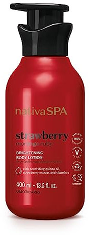 O Boticário Nativa Spa Fresa Ruby Crema Hidratante Corporal Perfumada Loción Para El Cuerpo 400ml