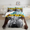 Highland Rinder Blume Tröster Set Queen Size Stier Rinder Bettwäsche Set Western Funny Animal Bedding Set Wildlife Farmhouse Kuh Quilt Set Sonnenblumen Tröster Set für Kinder Teenager Jungen Mädchen