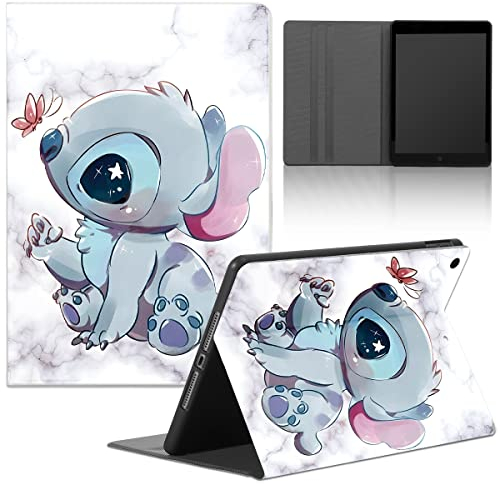 Tablet Hülle für iPad Air 2 9,7 2014 A1566/A1567, Schutzhülle mit Cute Stitch Muster Slim Halten Sie vorne Case PU Leder Flip TPU Stoßfest Verstellbar Ständer Tablet Folio, 10