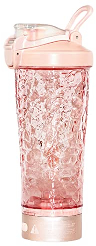 tinysiry Protein-Shaker-Flasche 700 ml Mischsport-Shaker-Flasche Auslaufsichere Versiegelung Laden Elektrischer Protein-Shaker, Shaker-Flasche für Pre-Workout Rosa 700 ml