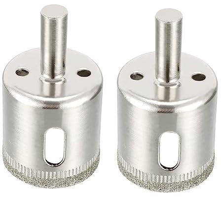 TOP-VIGOR 2Pcs 32mm Diamond Drill Bit Hole Saw, Hole Cutter for Glass, Ceramic, Porcelain, Stone, Granite, Marble