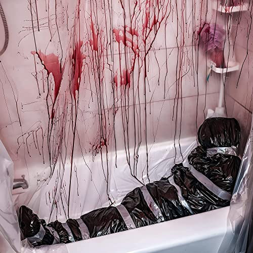 FINEVERNEK Halloween Deko Horror, Schwarzer Leichensack für Halloween Deko Hängend,Gefälschte Leichen Requisiten für Halloween Deko Garten, Innen, Outdoor Spukhaus