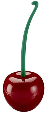 Ensemble de Brosses de Toilette, épurateur de Toilettes de Style Cerise Mignon, Brosse de Nettoyage de Toilettes Rouge Vin, Brosse de Cuvette de Toilettes à Long Manche en PP Durable, Brosse de(L)