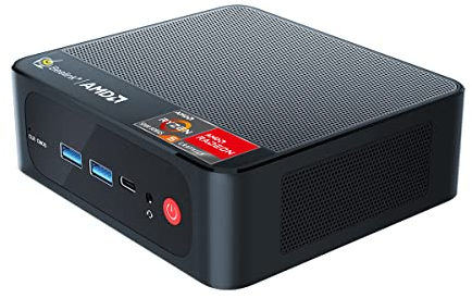 Beelink Mini PC EQR5, AMD Ryzen 7 5825U, 8C/16T, bis zu 4.5Ghz, Mini Computer 16GB DDR4 RAM 500GB PCIe3.0 SSD, 4K Dual Display, Dual HDMI/Dual Gigabit Ethernet/WiFi6/BT5.2