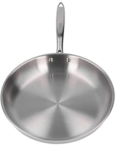 Padella in Acciaio Inossidabile Padella in Acciaio Inossidabile 304 Addensato per Cucinare Frittate (28 cm)